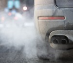 Car exhaust pipe, which comes out strongly exhaust gases in Finl