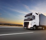 European truck on motorway