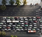 Aerial View Of Cars On Street