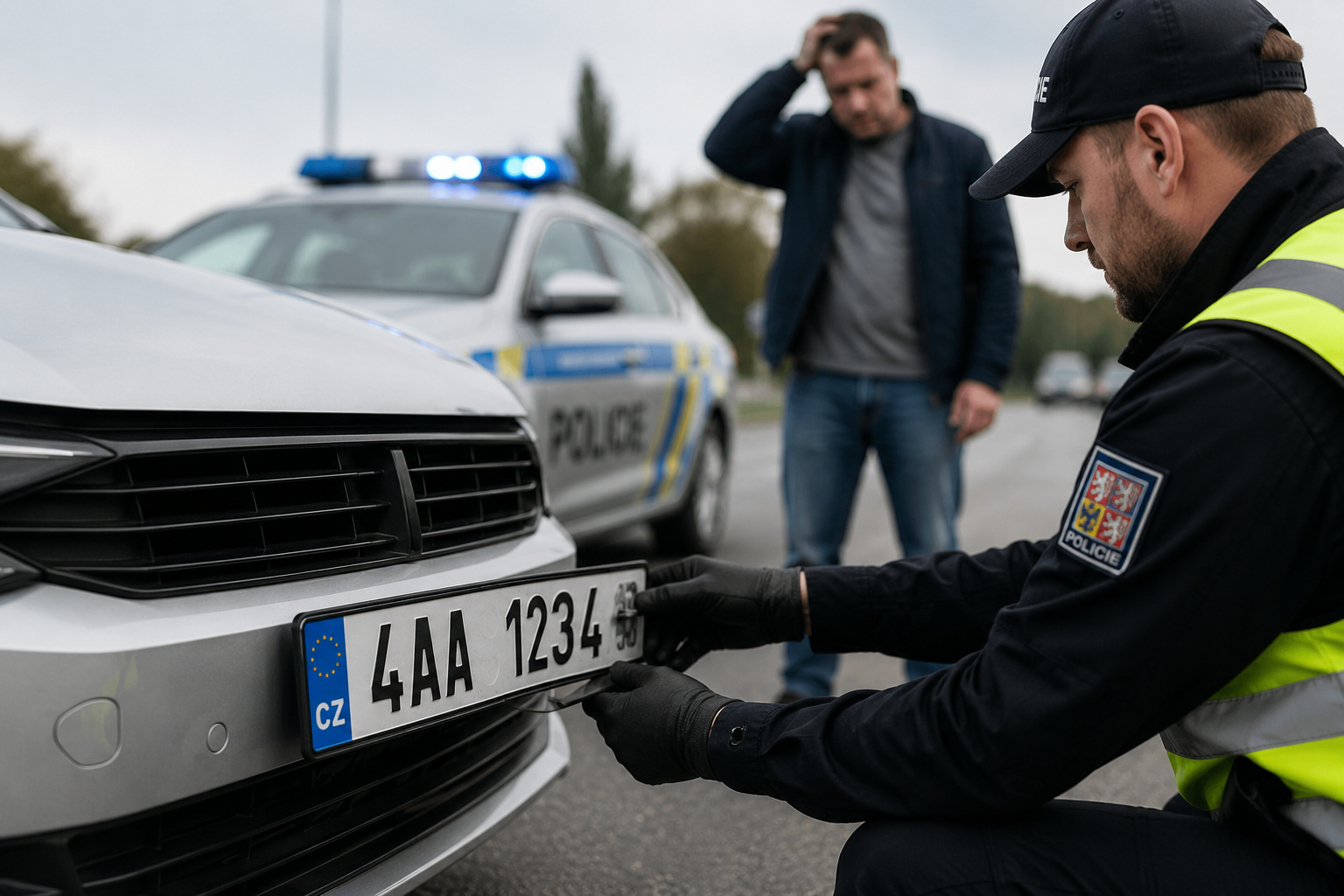 Tvrdil, že je Čechoslovák a napadl hlídku. Agresivní řidič v Praze skončil v poutech a hrozí mu pokuta 75 000 Kč