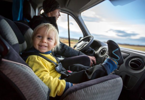 Cute,Toddler,Boy,,Kid,Sitting,On,The,Front,Seat,In