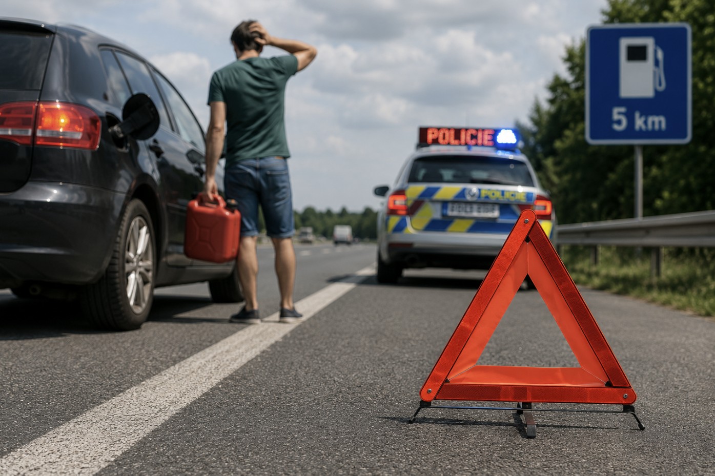 Za prázdnou nádrž pokuta. Policie ji nepovažuje za obyčejnou poruchu