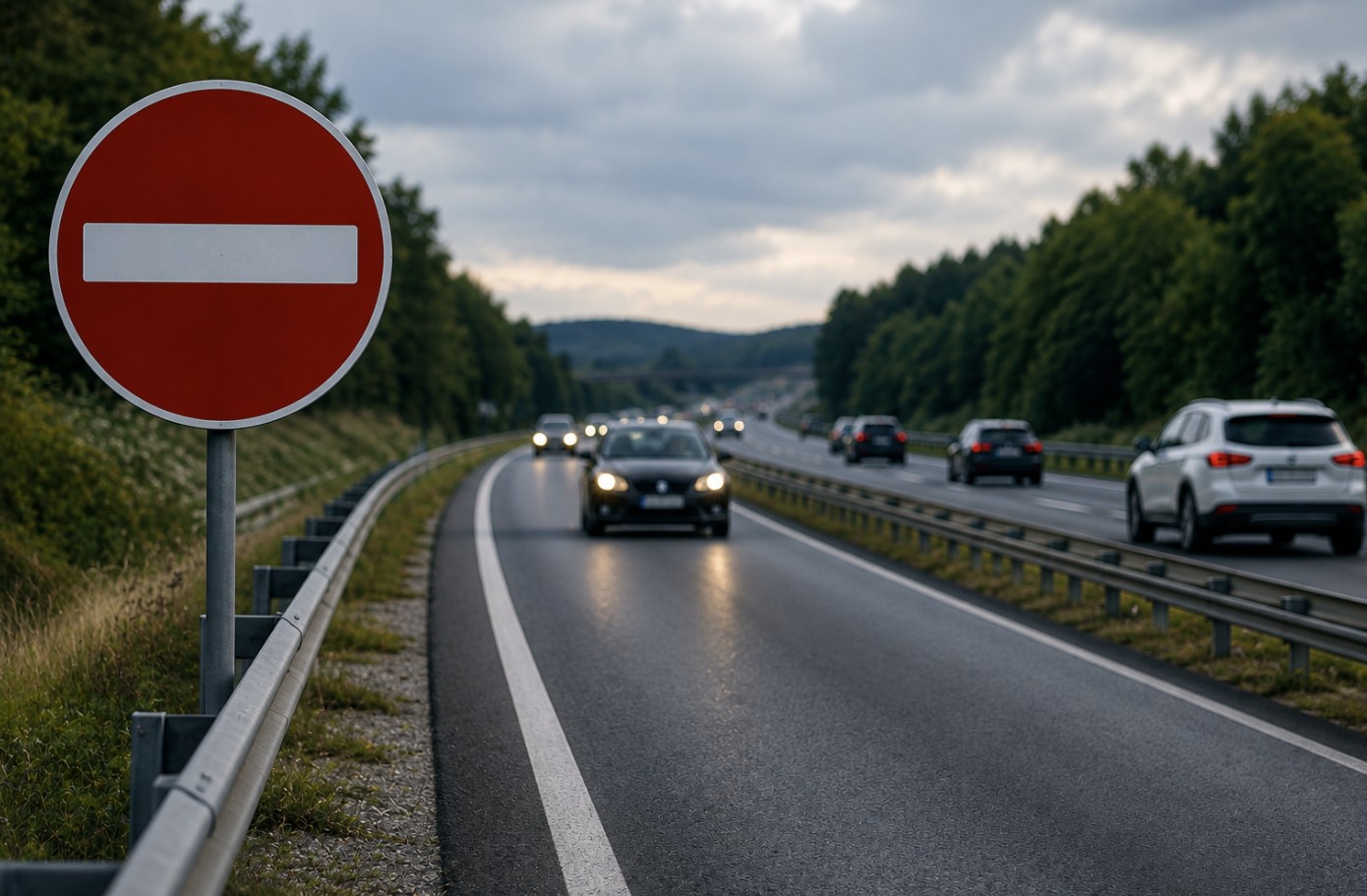 Řidič jel po dálnici v protisměru. Policie ho hledá a radí, co v takové chvíli dělat